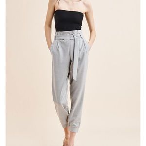 Dynamite grey jogger pants with belt